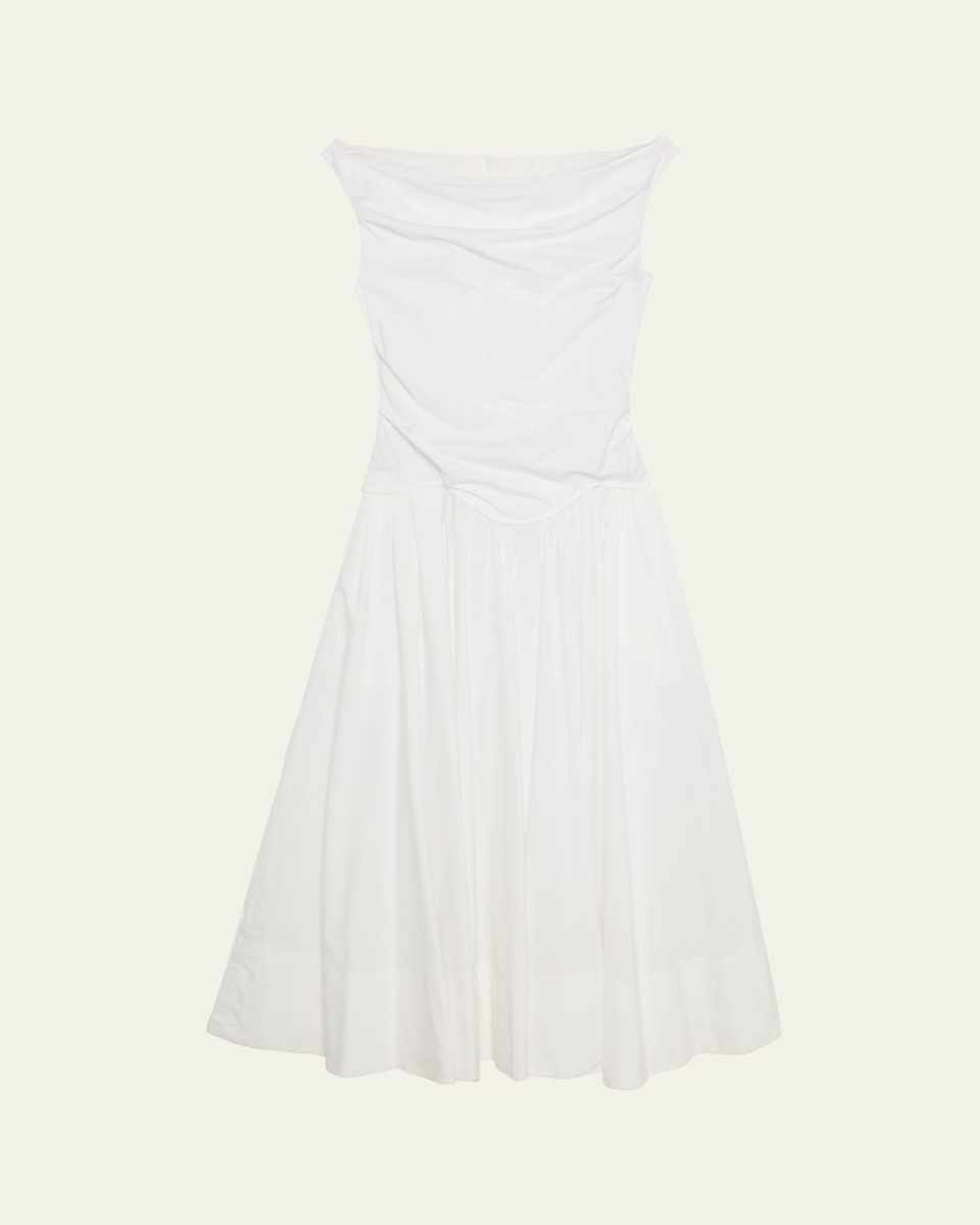 Cersei Drop-Waist Off-The-Shoulder Midi Dress